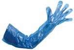 Premier Polythene Gauntlets, Blue, Pack of 50