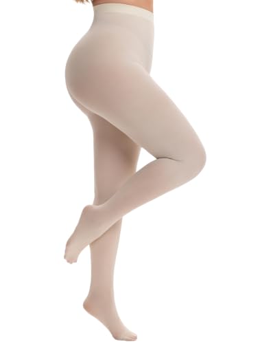 Image of Frola Plus Size Tights for Women Semi Opaque Control Top High Waist Stockings 60 Denier Women's Pantyhose 2X 3X 4X 5X