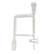 Glass Distillation Receiver with 24/40 Joints,Dean Stark Adapter,Separate Water and Oil Receiver Adapter,Lab Glassware 10ml with PTFE Stopcock