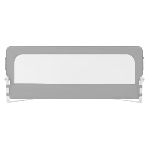 Barrera de cama de 176 cm plegable y ajustable para niños 5