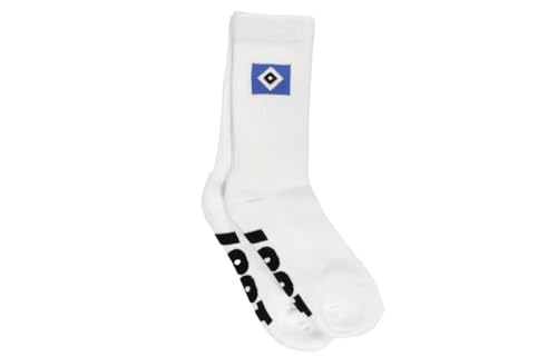 Hamburger SV HSV Sportsocken Socken Strümpfe 2er-Set weiß (DE/NL/SE/PL Numerisch 43 46 Regular Regular Weiß)