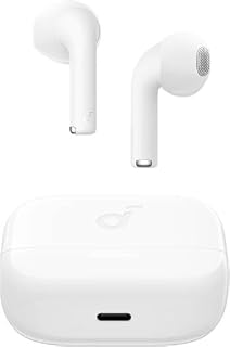 New AN.KER K20i Headphones, Semi-in-Ear Earbuds, Bluetooth Wireless, 36H Playtime, ENC 2-Mic Clear Calls, Custom EQ, IPX5, Bluetooth 5.3, App Control, White Orginal