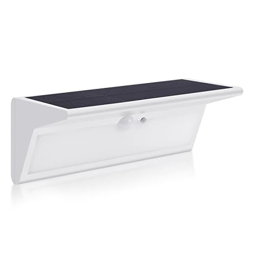 Luz Solar Exterior 46 LED 3000mAh lámpara solar exterior Luz solar superbrillante de 800lm con detector de movimiento infrarrojo 4 modos Aplique impermeable para jardín (luz blanca)