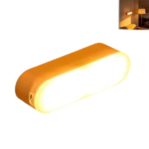 Luce notturna a LED con sensore di movimento, ricaricabile tramite USB e montaggio a parete, barra luminosa magnetica a LED per armadio, barra luminosa da scrivania per scrivania, casa, ufficio, sotto