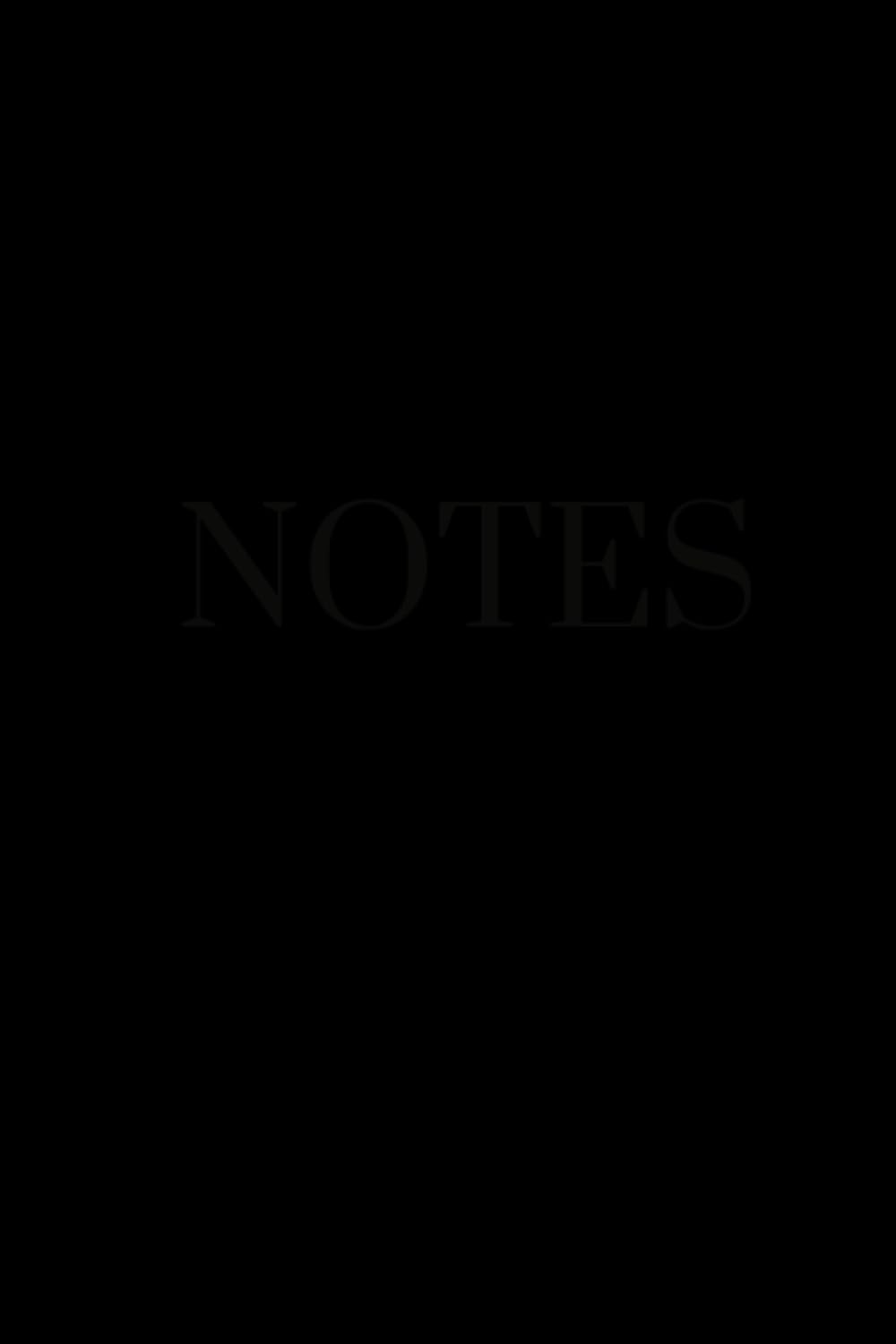 Notes: A Minimalist Inspired Black Themed Notebook