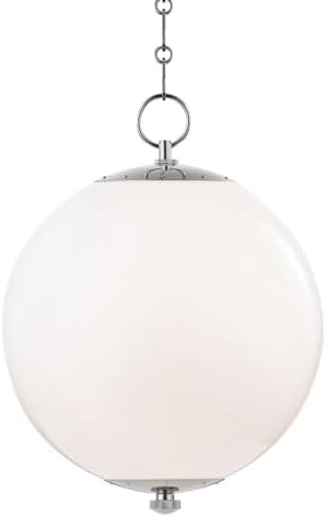 Hudson Valley Lighting MDS701-PN Sphere No.1-1 Light Pendant - 16 Inches Wide by 20.5 Inches High, Polished Nickel Finish