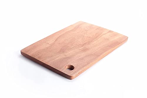 Image of Zishta Handmade Neem Wood Vegetable Cutting /Chopping Board | Cutting Slicing Board for Kitchen | Kitchen Board for Cutting Vegetables, Fruits, Meat (L: 33cm, B: 21.6cm, Thickness: 2cm, Weight: 0.9 Kg)