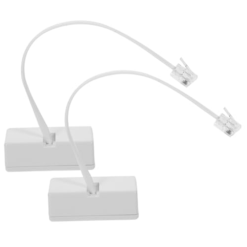 Rj11 Rj14 Telephone Line Adapter Detachable Splitter 6p4c 2pcs