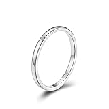➌ ♥ SILBER RING PERSONALISIERT: 100% neue Marke & ausgezeichnete Qualität; Glatter und komfortabler Innenbogen, einfach zu tragen.