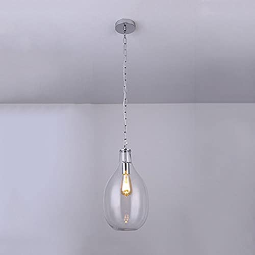 Luminaria azul de cristal para techos bajos con cable ajustable