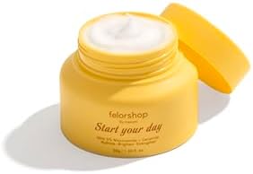 Felor shop by maryam, Start Your Day Brightening Face Cream with 5% Niacinamide, Ceramide, Hydrating Moisturizer for Dull Skin, day cream for all skin types, 50g
