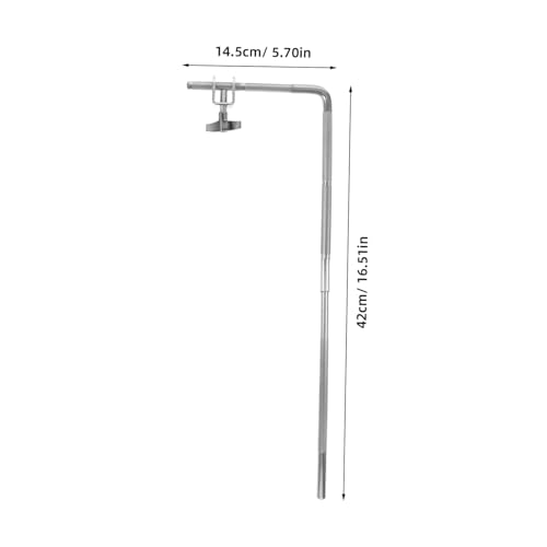 Kisangel soporte de montaje para cencerro de batería, clip extensible ajustable para instrumentos de percusión, hardware para sesiones en vivo y prácticas miniatura 2