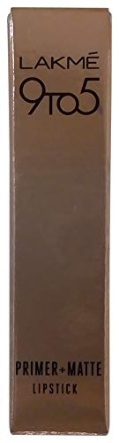 Image of Lakme 9 To 5 Primer & Matte Lipstick - Garnet Punch, 3.6g Carton