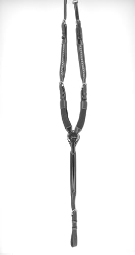 Collier Martingale Penélope en cuir noir idéal pour le concours