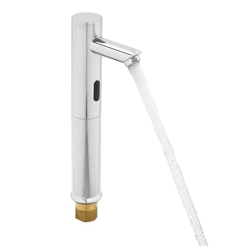Robinet à capteur infrarouge - Robinet de lavabo sans contact - 32 cm - Robinet à capteur automatique - Corps haut en laiton - Mitigeur moderne pour lavabo...