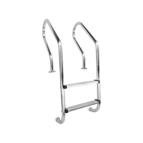 Escalera para piscina acero inoxidable 2 peldaños antideslizante miniatura 1
