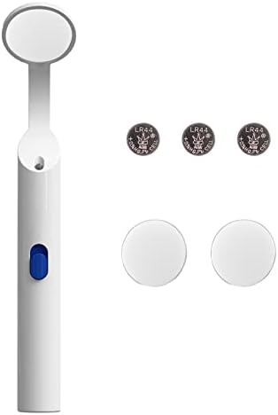 LINKYCARE Dental Mouth Mirror with Light LED Anti-Fog Teeth Inspection Mirror with 3 Replacement Batteries & 2 Mirrors