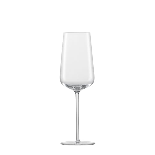 Zwiesel Glas Vervino German-Made Crystal Glass, 12 Ounce Champagne Flute (Set of 4), Clear