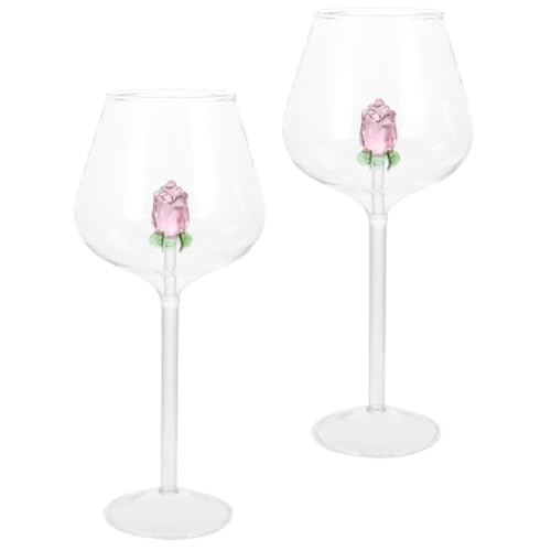 Copas de cóctel de cristal rosa estilo europeo juego de 2 piezas de 650ml 2