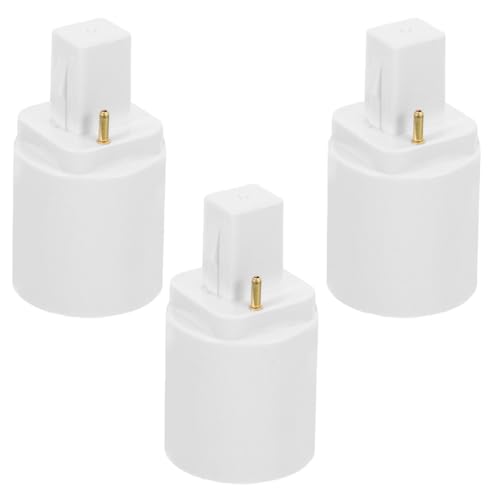 Yardenfun Adaptateur De Douille G24d Vers E27 Certifié, Conversion à 2 Broches Pour Ampoules Led, Compatible Bureau Et Habitation, Lot De 3 Pièces, Tension Ac100-230v, Usage Polyvalent