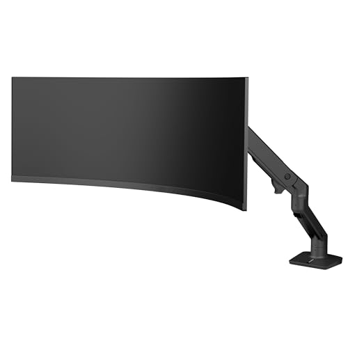 Ergotrom - Braccio Da Scrivania Hx Vhd - Per Monitor Curvi Ultrawide 1000R Fino A 57 Pollice, Da 13 A 17Kg, Vesa 75X75/100X100Mm - Nero Opaco (45-693-224) - 2