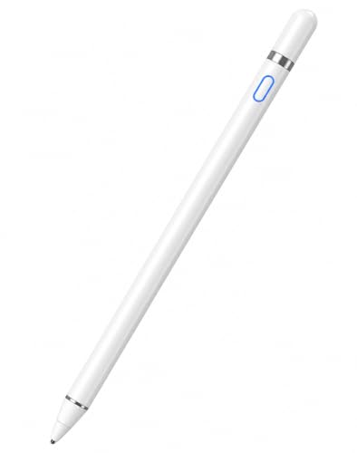 Image of Universal Stylus Pen for iPad & Android Tablets Fast Charging, High Precision Tip, Magnetic Design, USB-C Cable Included - Smooth Writing & Drawing Pencil (White) (White-B)