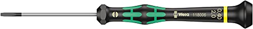 Wera 05118006001 Kraftform Micro 2035 Slotted Electronics Precision Screwdriver, 2mm Head, 60mm Blade Length