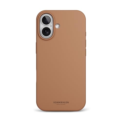 Coque iPhone 17 en silicone recyclé premium par VONMÄHLEN couleur crème foncée