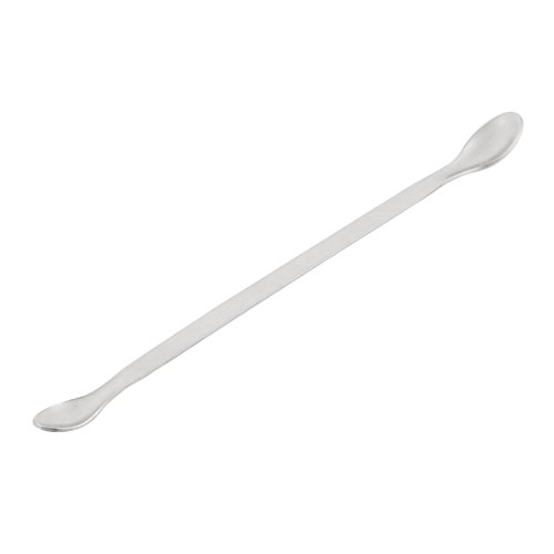 Aexit 18cm Length Measuring Tools & Scales Double Head Laboratory Reagent Stainless Steel Sampling Cups Medicine Spoon