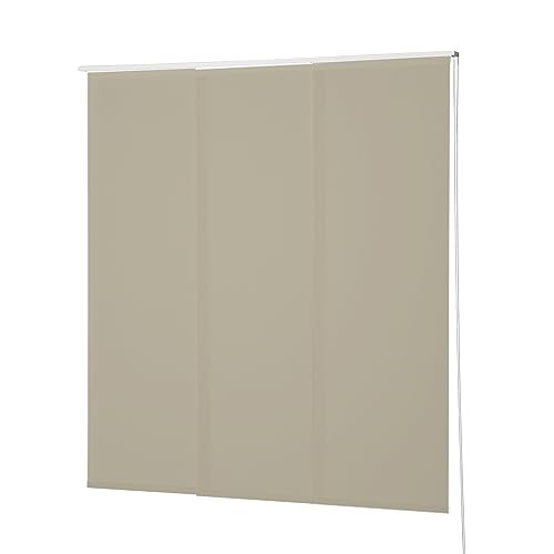 VIEWTEX | Kit Panel Japonés (Riel y paños) Screen Grado de Apertura 10% Linen Sand 144 X 270cm | Fabricado en España | Garantia 5 años