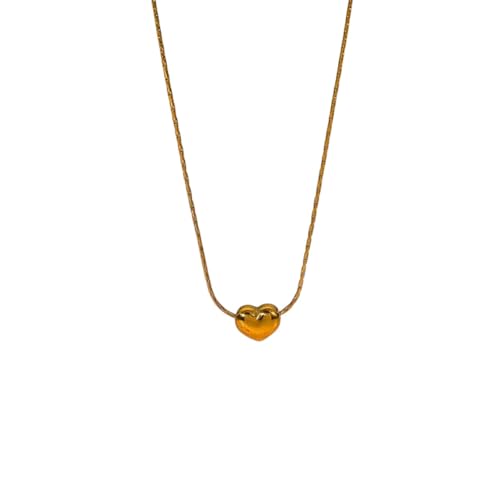 Collier en acier inoxydable anti-noircissement pendentif coeur hypoallergénique et étanche