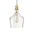 Hampton Hill Auburn Pendant Kitchen Lighting for Dining Room, Industrial Kitchen Lights, Hand-Blown Glass Bell Shaped Pendant Light for Kitchen Island, Foyer, Bedroom, 9" Dia x 95.5" H, Gold/Clear