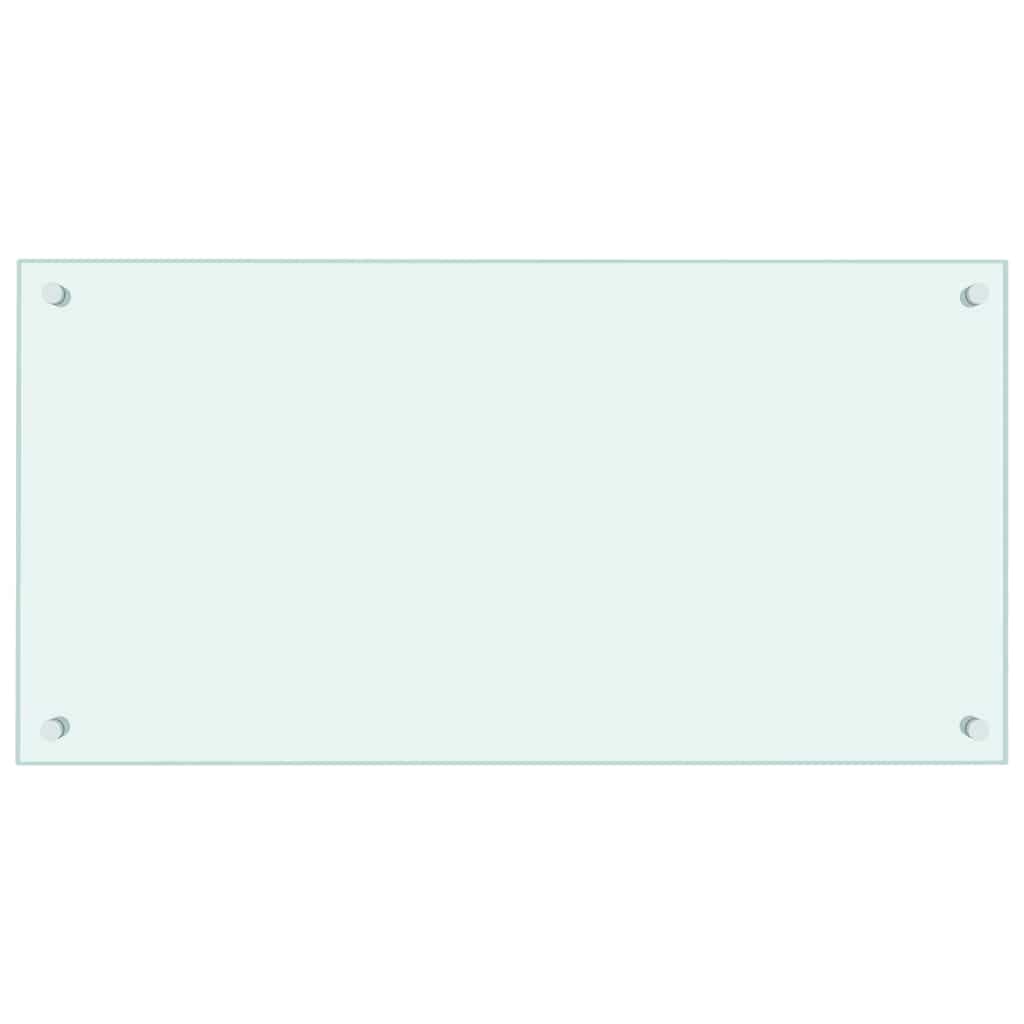 Vidaxl Kitchen Backsplash Kitchen Wall Panel White 80 X 40 Cm Tempered Glass