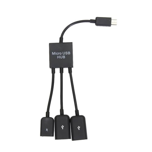 Adaptador micro USB OTG 3 en 1 con doble puerto USB 2.0 para móviles