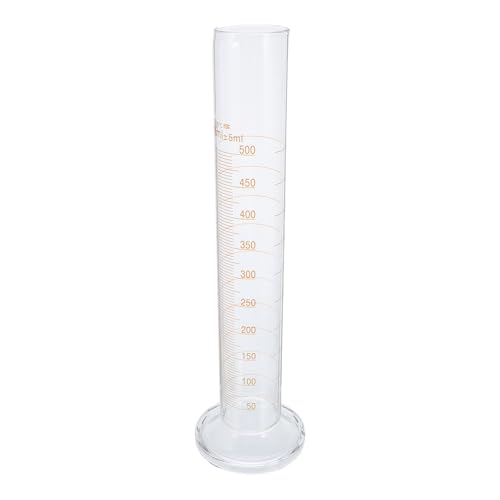 Cilindro medidor de vidrio tubular recto para experimentos científicos 2