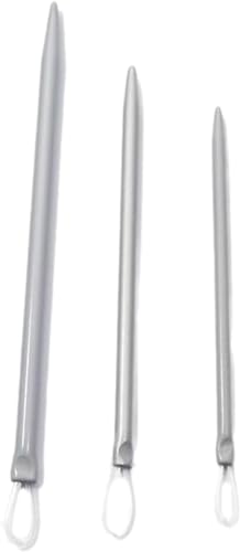 Image of 3Pcs Silver Nylon Wire Rope Threader Needle Big Eye Knitting Needle Weave Yarn Needle for Sewing and Fabric Art Craft Accessory Yarn Needle Large Eye,Yarn Needles,Fit to Different Settings,Needlepoint