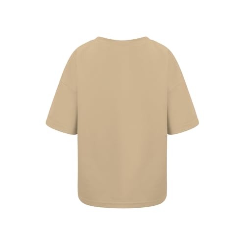 Girls Boys Basic Solid Oversized T Shirts Kids Half Sleeve Crewneck Soft Sports Tees Teens Summer Trendy Casual Baggy Tops3