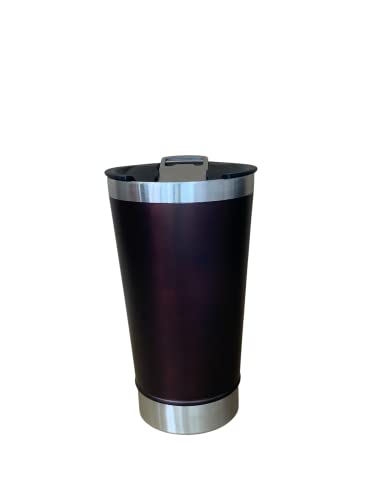 Koix Copo Térmico Para Cerveja Chopp 500ML Com Tampa (Vinho)