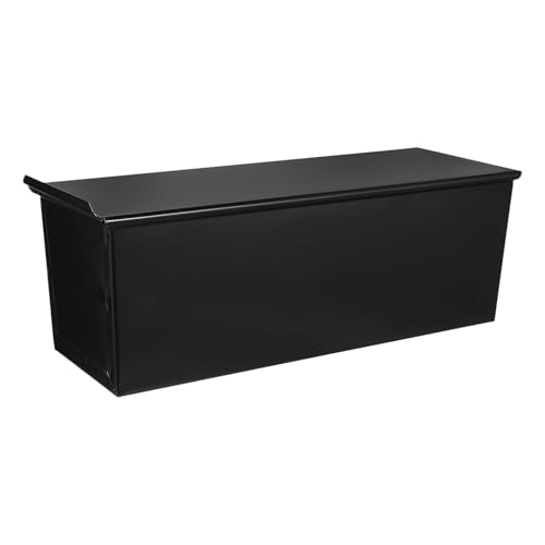 COLLBATH Non-Stick Loaf Pan with Sliding Cover - Versatile Black Rectangular Bread Mold for Oven Baking Perfect for Toast and Loaves