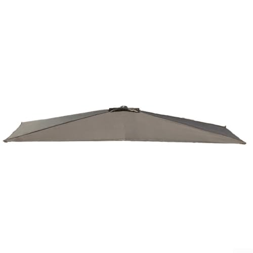 Housse de parasol en polyester durable marron pour structure semi-rectangulaire - 2