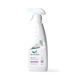 DELAMARK Spray do czyszczenia łazienki, usuwa osad z mydła i kamień, do akrylu, ceramiki, chromu, emalii, plastiku i stali nierdzewnej, naturalny zapach Trawa cytrynowa i werbena, 500 ml, Eko Produkt