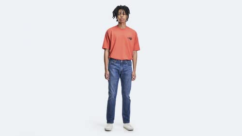 Image of Levi's mens 511 SLIM FIT WHITE BULL DENIM WT 511 Slim Fit Jeans, Medium Indigo, 30W / 32L