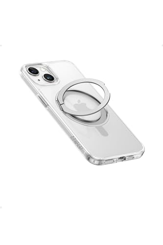 Anker MagGo Magnetic Case (360°�����O�X�^���h, iPhone 15�p) �N���A MagSafe�Ή� �����O�X�^���h�t�� �X�}�z�P�[�X �}�O�l�b�g����/����~�� / 360°�����ی�/�ϏՌ�/���ϋv��/���΂݂Ȃ�/�ČRMIL�K