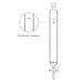 Labasics Glass Chromatography Column, Borosilicate Glass 24/40 Standard Joint Chromatography Column with Fritted Disc and PTFE Stopcock, 11.8 inch Effective Length 1.97 inch Column O.D.