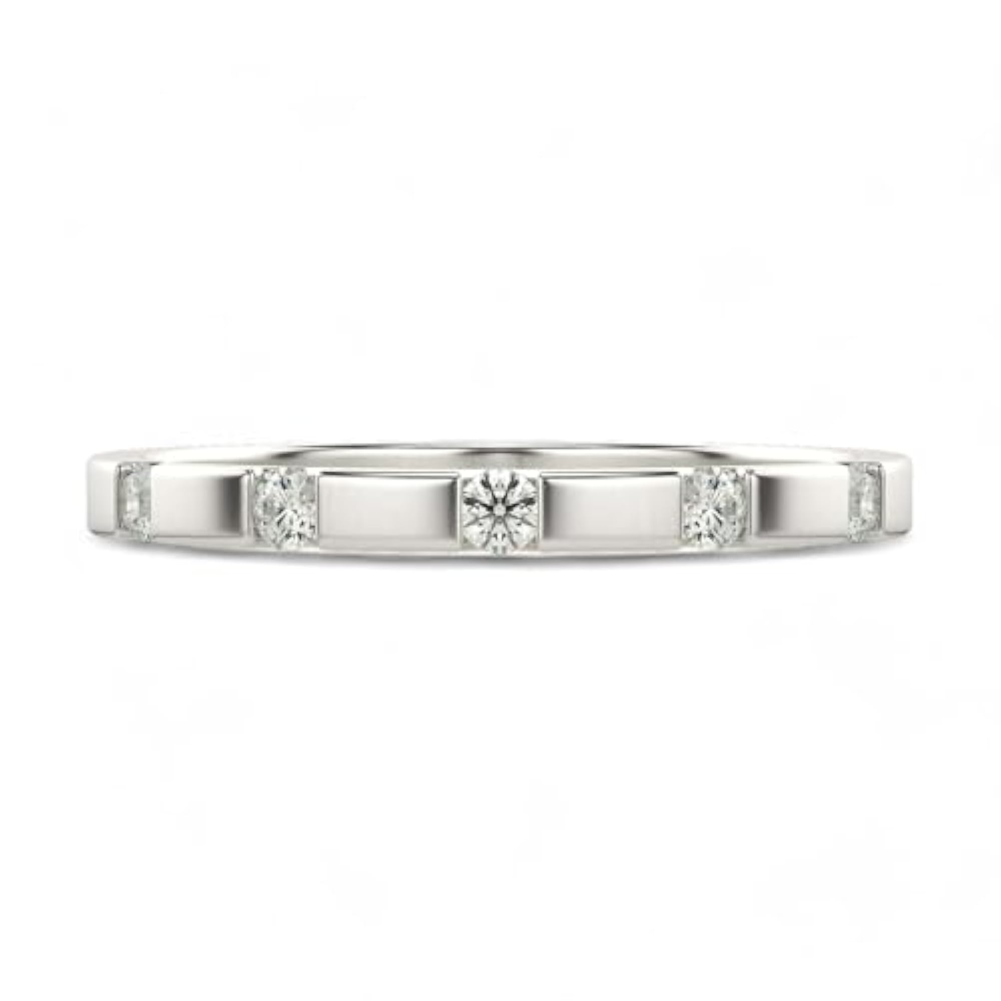 Women's Sterling Silver & Lab Grown Diamond 0.18cts Elegant Ring