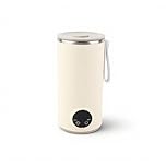 Travel Electric Kettle, Portable Small Tea Coffee Kettle with 4 Temperature Control, Stainless Steel Cordless Hot Water Boiler with Stirrer, 400ml, USB Rechargeable