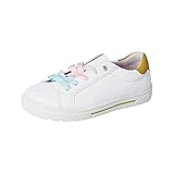 RICOSTA Mädchen Low-Top Sneaker Jody,Kinder Halbschuhe,WMS:Mittel,lose Einlage,Sportschuhe,Freizeitschuhe,Turnschuhe,Weiss/Sonne (830),39 EU
