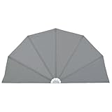 vidaXL Seitenfächer Terrasse 160cm Grau Balkonfächer Seitenmarkise...