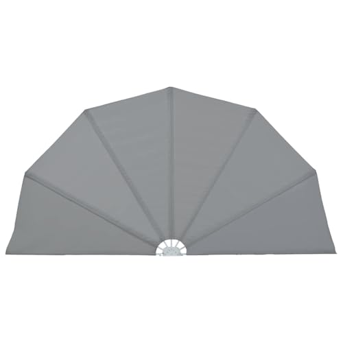 Separador lateral plegable gris de acero para terraza y balcón