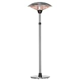 Outsunny Calefactor de Pie de Exterior Calentador de Terraza IP44 Plata